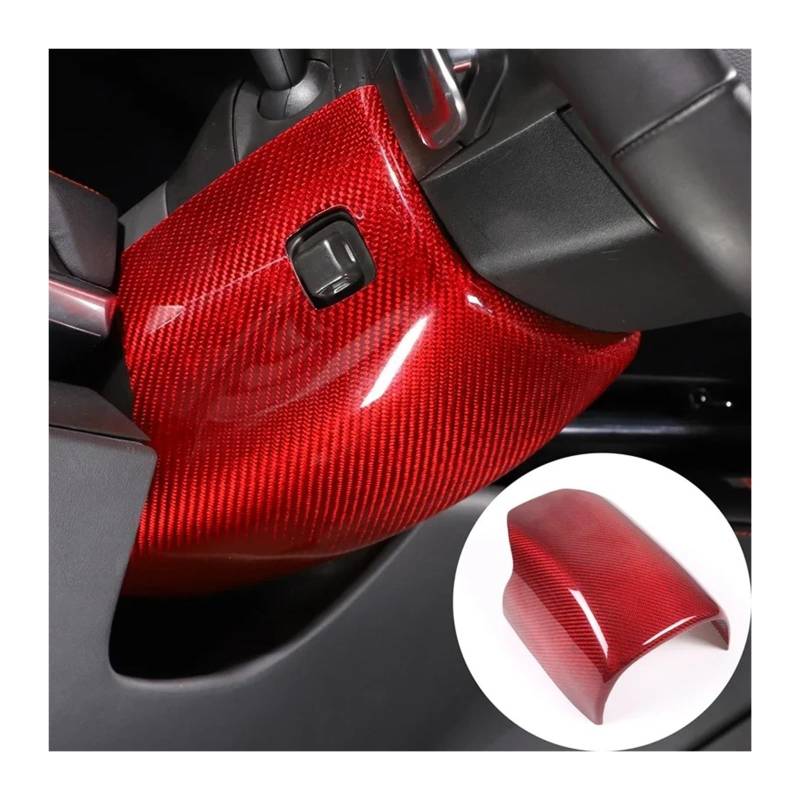 Interieur Zubehör Für Chevrolet Für Corvette C8 Z06 2020 2021 2022 2023 2024 Auto Lenkradsäule Wischerbasis Obere Abdeckungsverkleidung Auto Innenraum(Style B red) von WEIFANAA