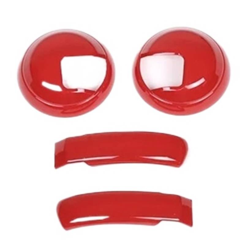 Interieur Zubehör Für FIAT 500 2010-2023 ABS Kohlefaser/Schwarz Innentürgriff Zierabdeckung Aufkleber Autozubehör 4St Auto Innenraum(Red) von WEIFANAA