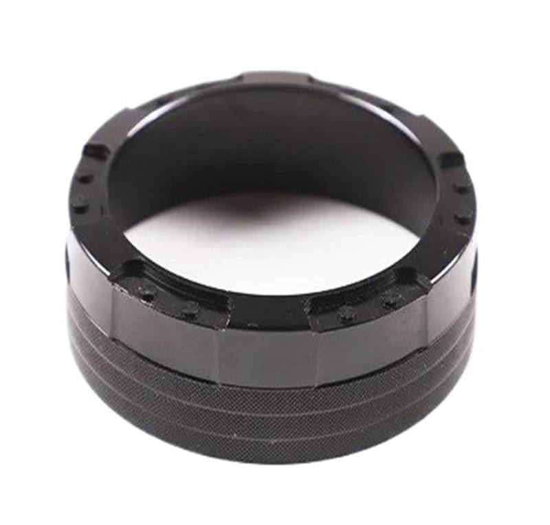 Interieur Zubehör Für Ford Für Maverick 2022 2023 2024 Aluminium Center Console Auto Gangschaltung Schalter Taste Ring Trim Abdeckung Auto Innenraum(Black 1PCS) von WEIFANAA
