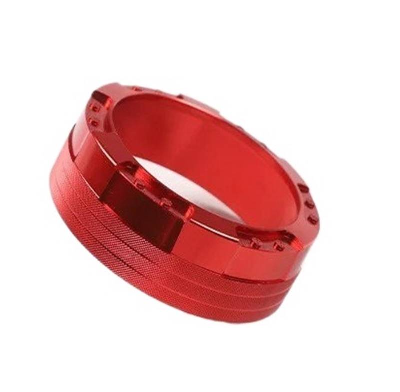 Interieur Zubehör Für Ford Für Maverick 2022 2023 2024 Aluminium Center Console Auto Gangschaltung Schalter Taste Ring Trim Abdeckung Auto Innenraum(Red 1PCS) von WEIFANAA