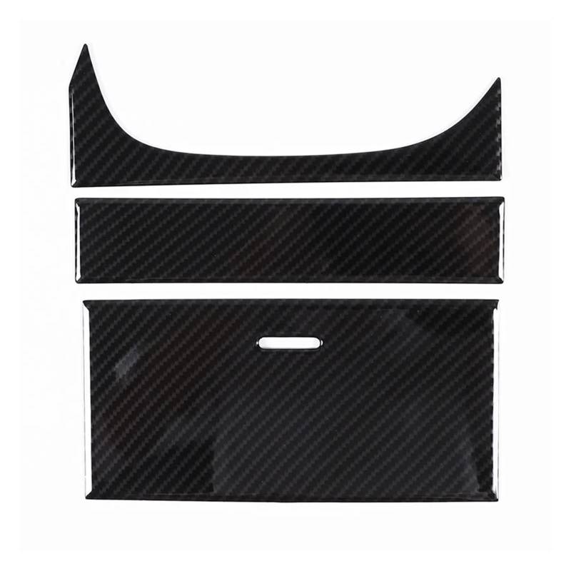 Interieur Zubehör Für Jaguar Für F-Type 2013-2022 ABS Mittelkonsole Getränkehalter Auto Wasserbecherhalter Aufkleber Zierabdeckung Auto Innenraum(Carbon Fiber) von WEIFANAA