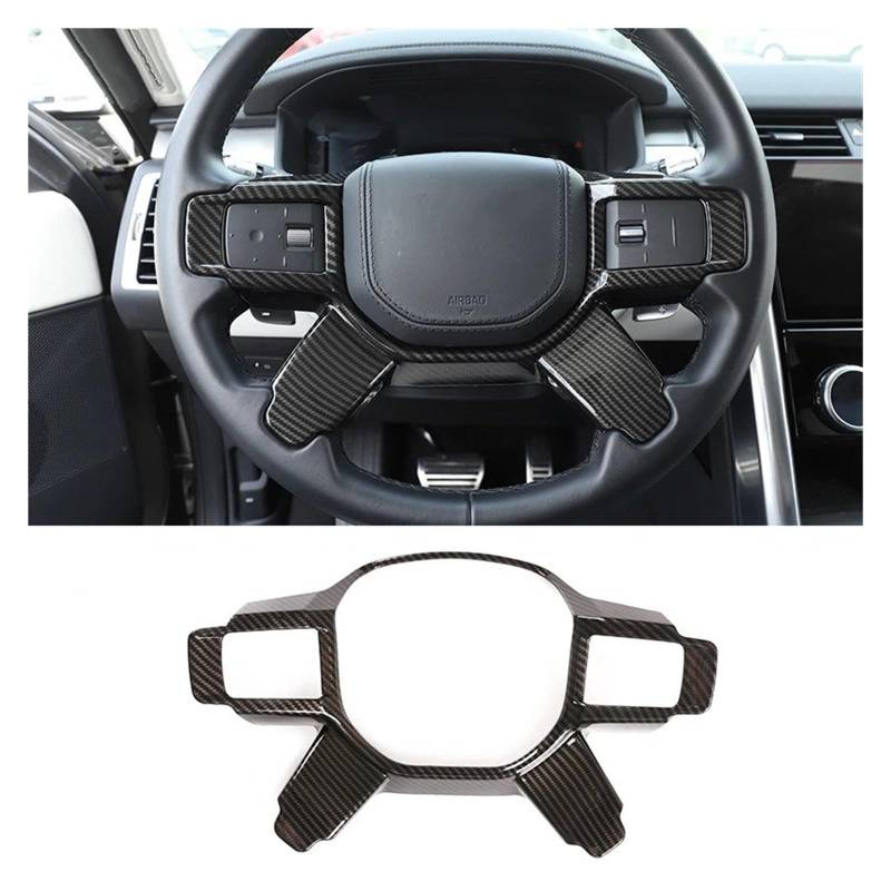 Interieur Zubehör Für Land Für Rover Für Discovery 5 2017-2023 Auto-Styling ABS Lenkrad Dekorative Schutzrahmenverkleidung Auto Innenraum(B) von WEIFANAA