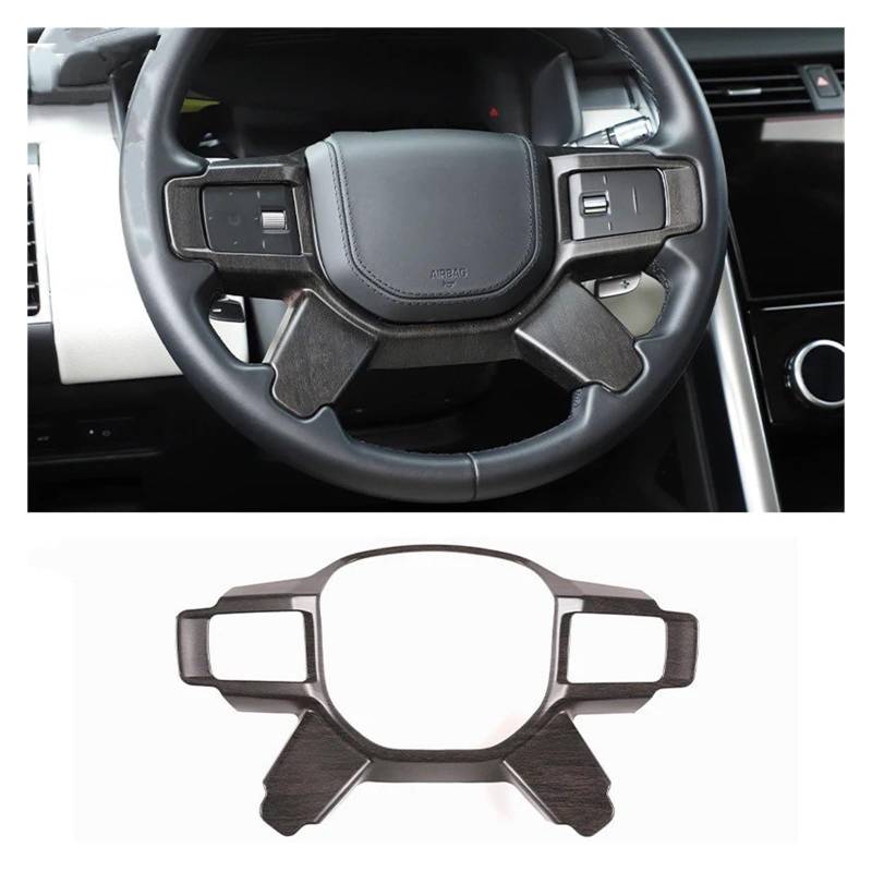 Interieur Zubehör Für Land Für Rover Für Discovery 5 2017-2023 Auto-Styling ABS Lenkrad Dekorative Schutzrahmenverkleidung Auto Innenraum(D) von WEIFANAA