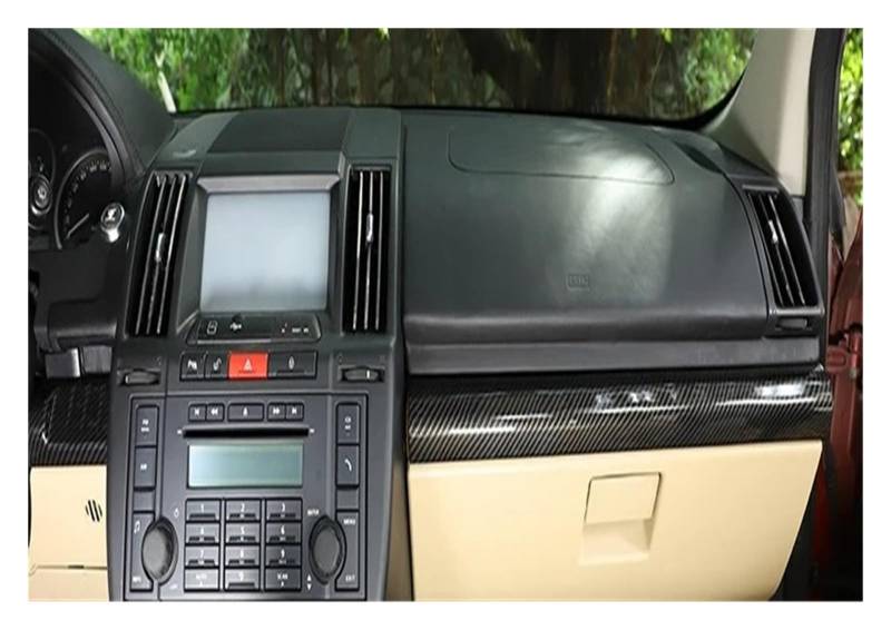 Interieur Zubehör Für Land Für Rover Für Freelander 2 2007-2015 LHD ABS Center Console Dashboard Abdeckung Auto Trim Aufkleber Auto Innenraum(Carbon Fiber) von WEIFANAA