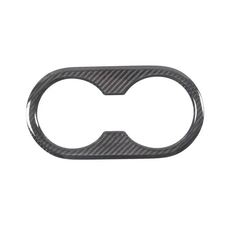 Interieur Zubehör Für Tesla Modell 3 Y 2017-2022 Kohlefaser Auto Hintere Armlehne Wasserbecherhalter Abdeckung Zieraufkleber Autozubehör Auto Innenraum(Carbon Fiber) von WEIFANAA