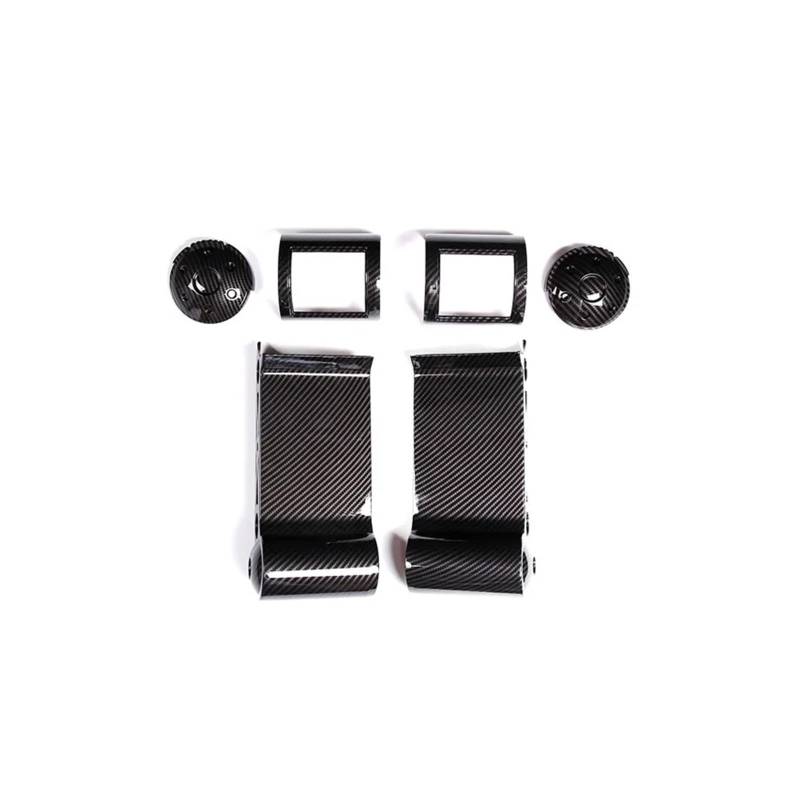 Interieur Zubehör Für Toyota FJ Für Cruiser 2007-2021 Auto Dashboard Seite Klimaanlage Outlet Panel Abdeckung Trim Aufkleber Auto Innenraum(Carbon Fiber) von WEIFANAA