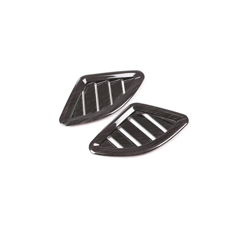 Interieur Zubehör Für X1 F48 2016-2019 X2 F47 2018 Carbon Fiber ABS Chrom Armaturenbrett AC Outlet Vent Abdeckung Trim 2 Pcs Auto Innenraum(Black Wood Grain) von WEIFANAA