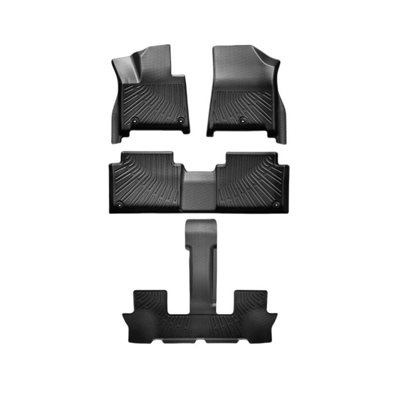 WEIFANAA Kofferraummatten Für Hyundai Für Santa FE 2024 6/7 Sitzer TPE-Fußmatten Allwetterschutz Bodenmatte Cargo Liner Kofferraummatte Auto Kofferraummatten(4pcs) von WEIFANAA