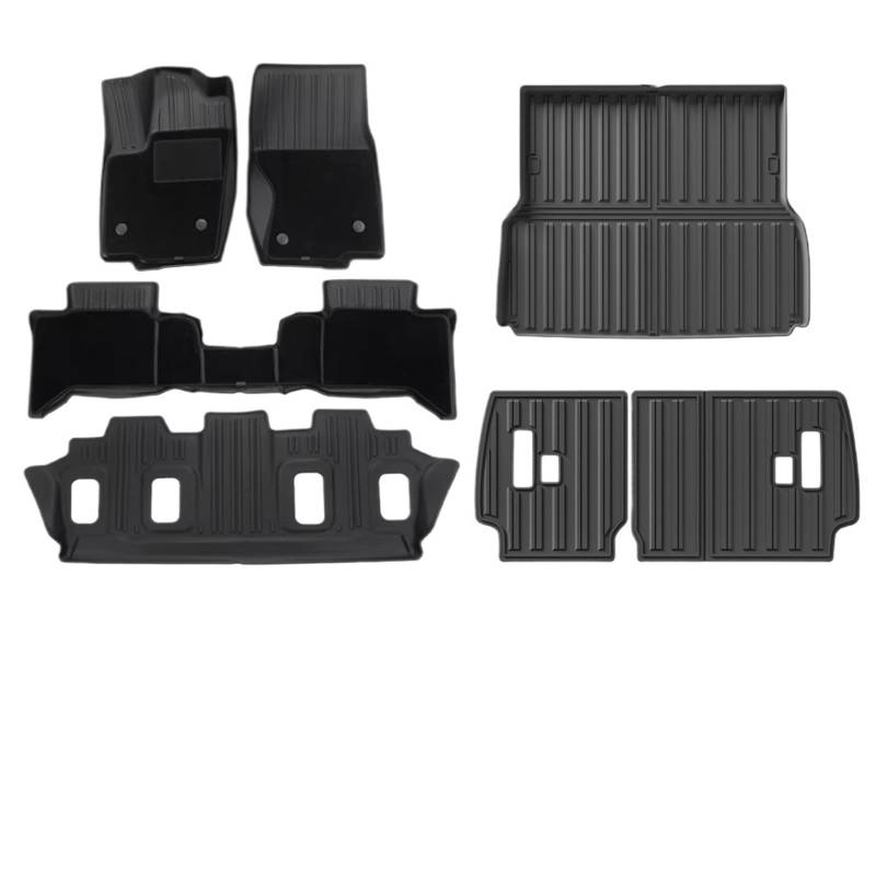 WEIFANAA Kofferraummatten Für Lexus GX550 GX550h 2024 2025 TPE Fußmatten Kofferraummatten Allwetter-Bodenmatte Auto Kofferraummatten(10pcs Set) von WEIFANAA