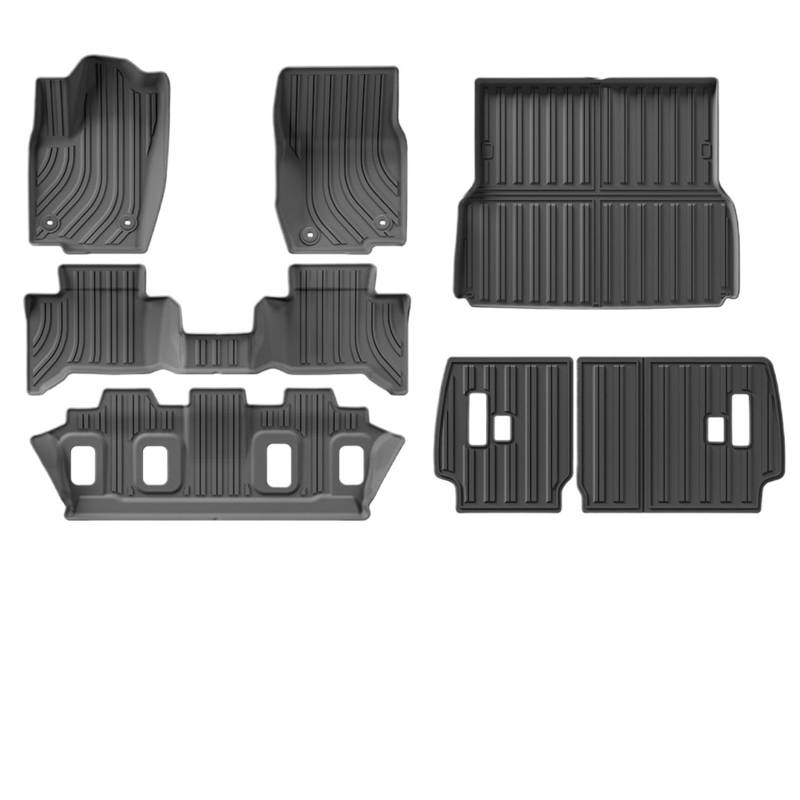 WEIFANAA Kofferraummatten Für Lexus GX550 GX550h 2024 2025 TPE Fußmatten Kofferraummatten Allwetter-Bodenmatte Auto Kofferraummatten(7pcs Set) von WEIFANAA