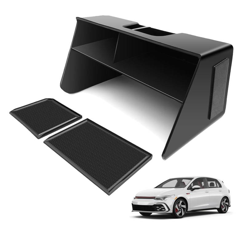 WEIPIN Kompatibel mit VW Golf 8, MK8 GTI GTD GTE 2020-2025 Ablagefach Mittelkonsole Golf 8 Multifunktionaler Aufbewahrungsbox Original Zubehör von WEIPIN