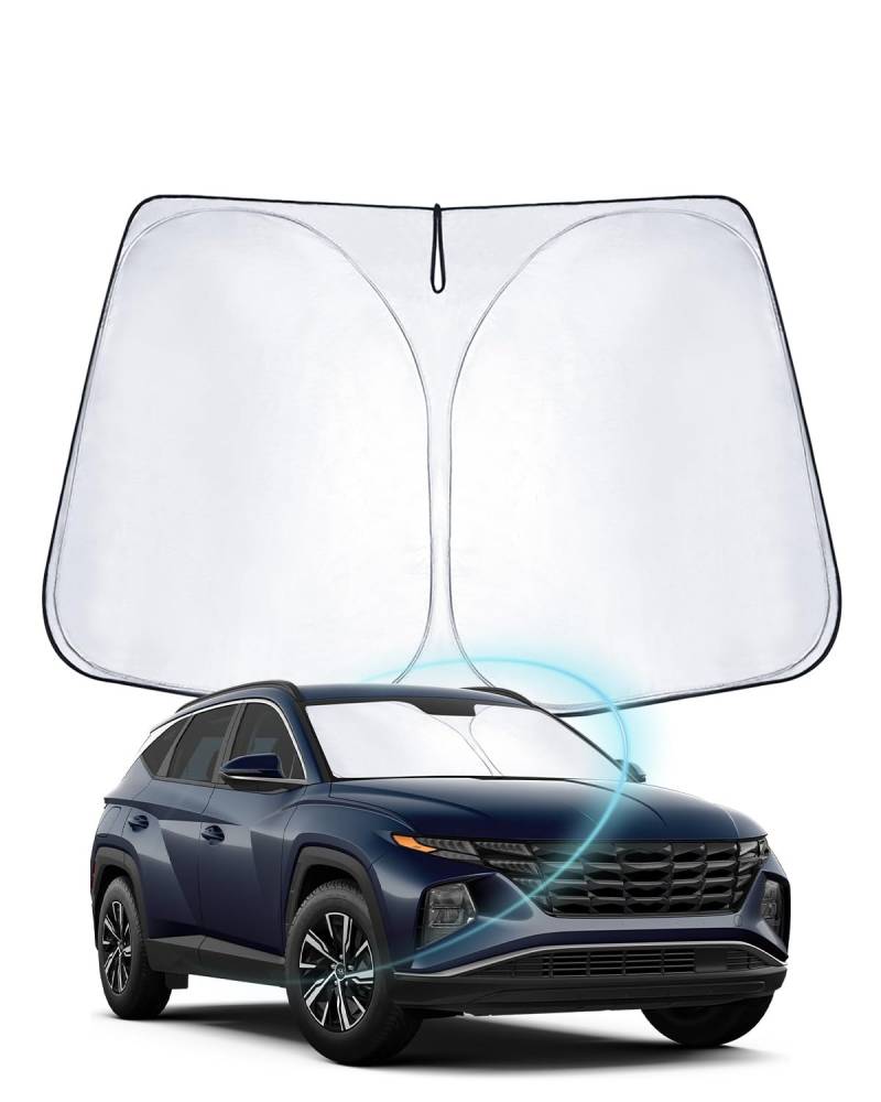 WEIPIN Sonnenschutz Frontscheibe kompatibel mit Hyunda-i Tucson NX4 2021 2022 2023 2024 2025, Windschutzscheibe Sonnenschirm Sonnenblende für Tucson NX4 mit UV Schutz, Abkühlung, Innenraum von WEIPIN
