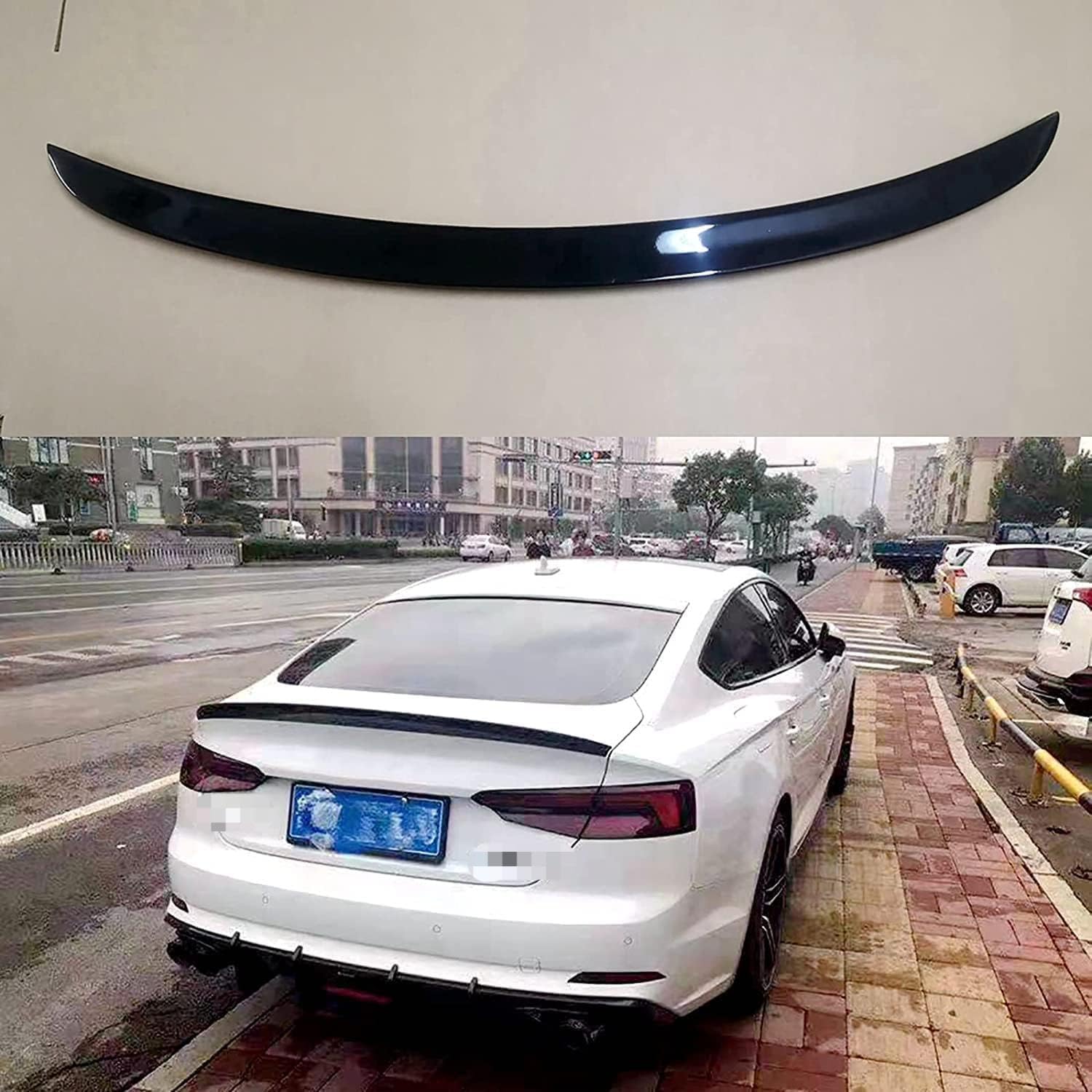 Auto Heckspoiler Spoiler für Audi A5 S5 RS5 B9 Sportback Coupe 2017 2018 2019 2020 2021, ABS Material Heckkofferraumlippe Heckspoilerflügel Kofferraum Spoiler Rear Trunk Wing Auto Heckspoiler Spoiler für Audi A5 S5 RS5 B9 Sportback Coupe 2017 2018 2019 2020 2021, ABS Material Heckkofferraumlippe Heckspoilerflügel Kofferraum Spoiler Rear Trunk Wing von WEIQQI