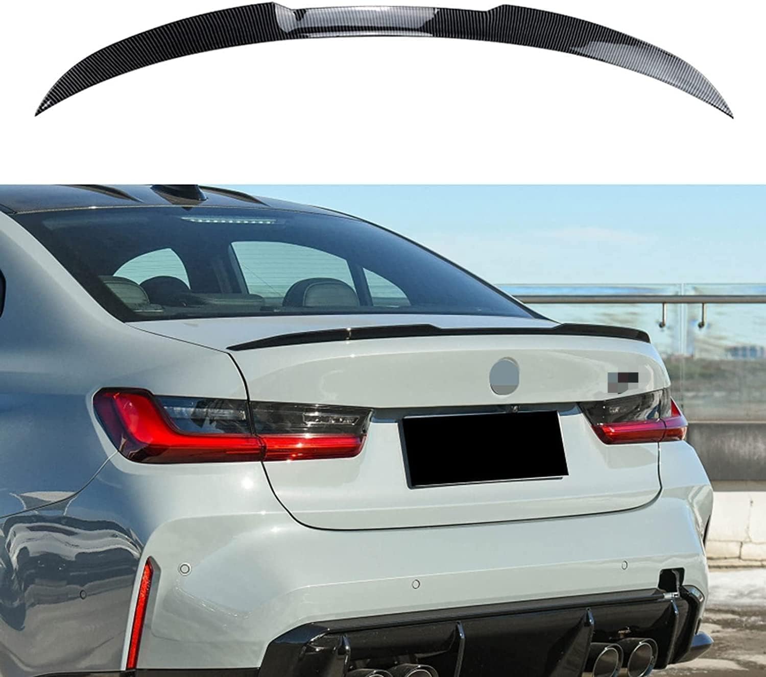 Auto Heckspoiler Spoiler für BMW 3er G20 320i 325i 330i M3 2019+, ABS Material Heckkofferraumlippe Heckspoilerflügel Kofferraum Spoiler Rear Trunk Wing Auto Heckspoiler Spoiler für BMW 3er G20 320i 325i 330i M3 2019+, ABS Material Heckkofferraumlippe Heckspoilerflügel Kofferraum Spoiler Rear Trunk Wing von WEIQQI