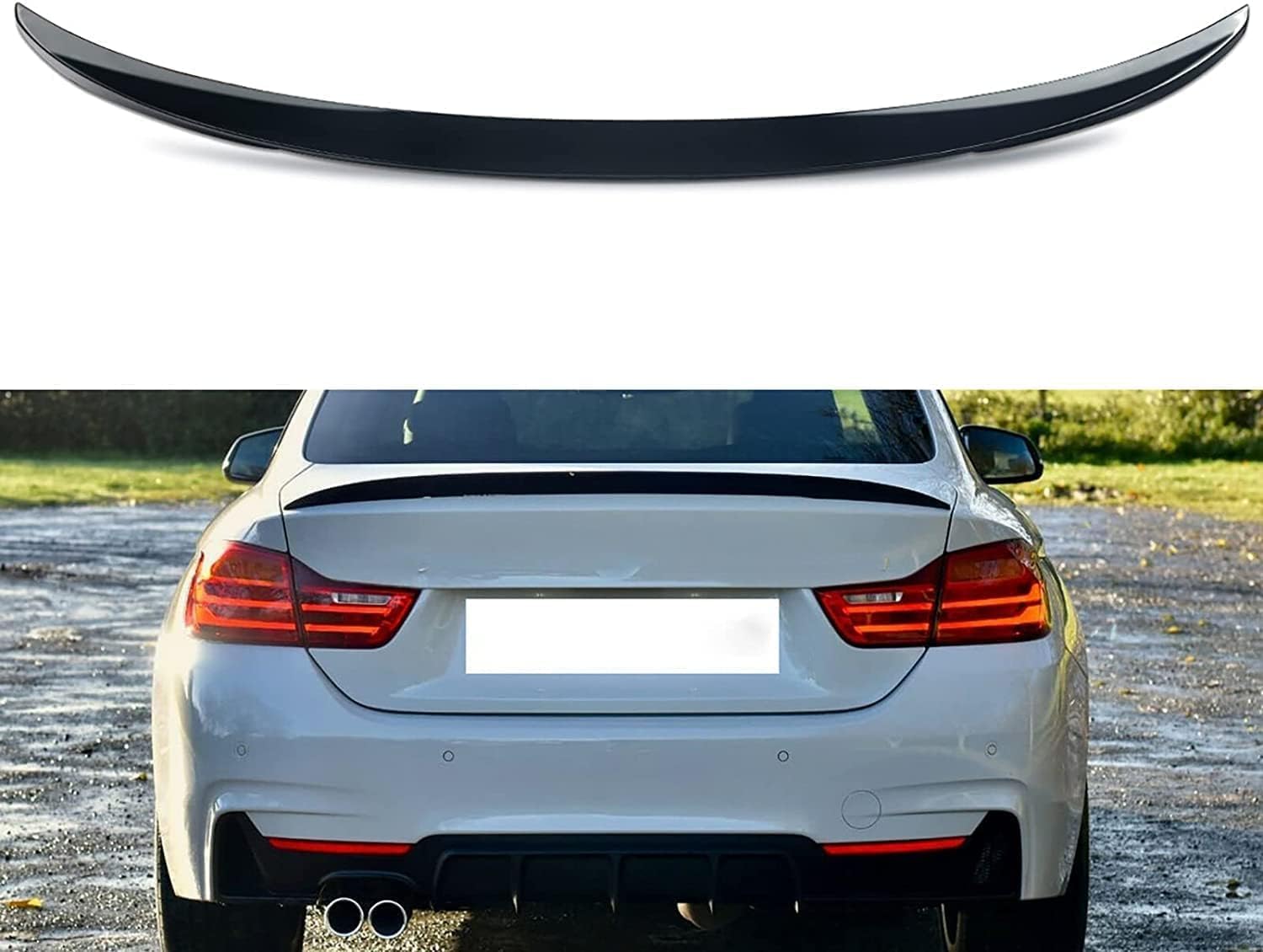 Auto Heckspoiler Spoiler für BMW 4 Series F36 Gran Coupe 2014 2015 2016 2017 2018 2019 2020, ABS Material Heckkofferraumlippe Heckspoilerflügel Kofferraum Spoiler Rear Trunk Wing Auto Heckspoiler Spoiler für BMW 4 Series F36 Gran Coupe 2014 2015 2016 2017 2018 2019 2020, ABS Material Heckkofferraumlippe Heckspoilerflügel Kofferraum Spoiler Rear Trunk Wing von WEIQQI