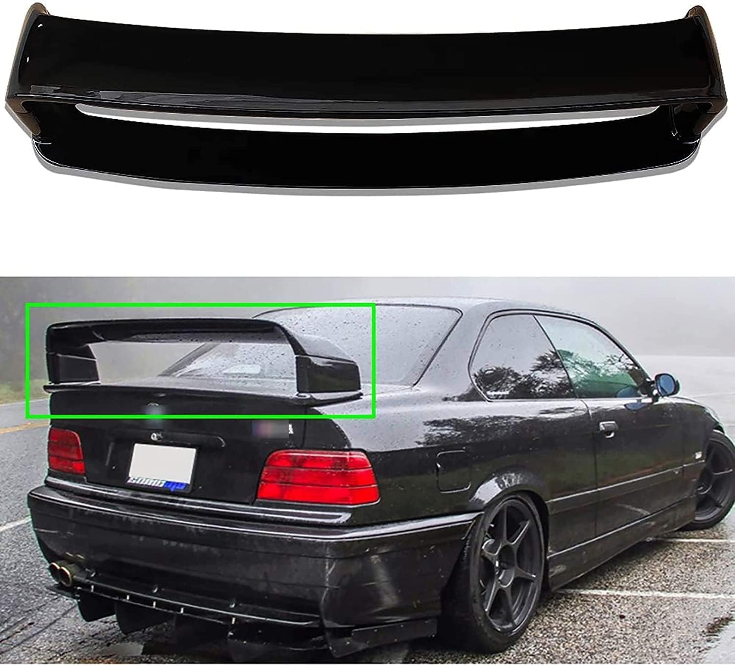 Auto Heckspoiler Spoiler für BMW E36 Series 3 Coupe M3 GT Style 1990-2002, ABS Material Heckkofferraumlippe Heckspoilerflügel Kofferraum Spoiler Rear Trunk Wing Auto Heckspoiler Spoiler für BMW E36 Series 3 Coupe M3 GT Style 1990-2002, ABS Material Heckkofferraumlippe Heckspoilerflügel Kofferraum Spoiler Rear Trunk Wing von WEIQQI