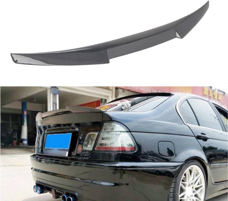 Auto Heckspoiler Spoiler für BMW M3 E46 2 Door 1999-2005, ABS Material Heckkofferraumlippe Heckspoilerflügel Kofferraum Spoiler Rear Trunk Wing von WEIQQI