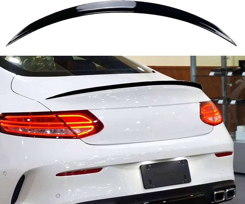 Auto Heckspoiler Spoiler für Benz C Class C Coupe C205 C200 C260 C300 2015-2021 AMG, ABS Material Heckkofferraumlippe Heckspoilerflügel Kofferraum Spoiler Rear Trunk Wing von WEIQQI
