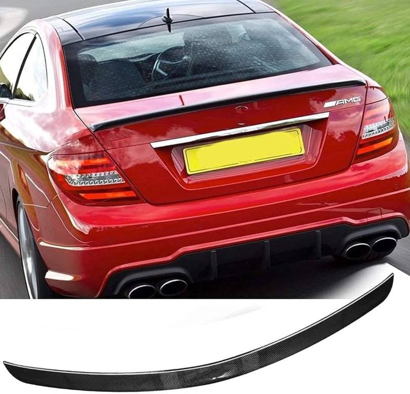 Auto Heckspoiler Spoiler für Benz C Klasse W204 2007-2014, ABS Material Heckkofferraumlippe Heckspoilerflügel Kofferraum Spoiler Rear Trunk Wing von WEIQQI