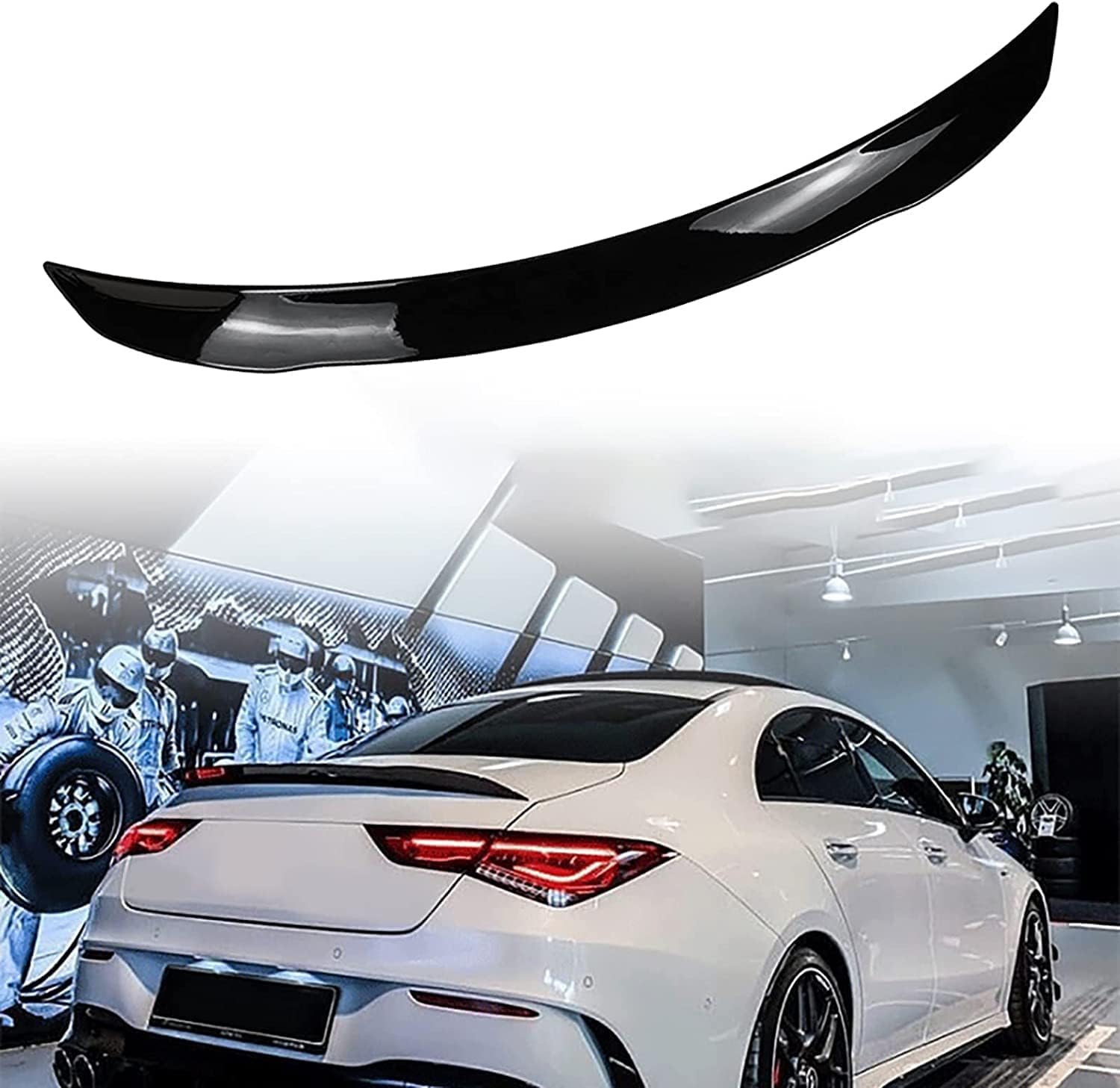 Auto Heckspoiler Spoiler für Benz Cla Clase W118 2019 2020 2021, ABS Material Heckkofferraumlippe Heckspoilerflügel Kofferraum Spoiler Rear Trunk Wing Auto Heckspoiler Spoiler für Benz Cla Clase W118 2019 2020 2021, ABS Material Heckkofferraumlippe Heckspoilerflügel Kofferraum Spoiler Rear Trunk Wing von WEIQQI