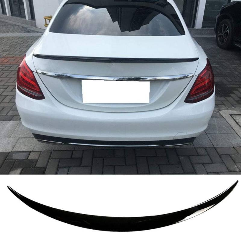Auto Heckspoiler Spoiler für Benz W205 C Class 2014 2015 2016 2017 2018 2019, ABS Material Heckkofferraumlippe Heckspoilerflügel Kofferraum Spoiler Rear Trunk Wing von WEIQQI
