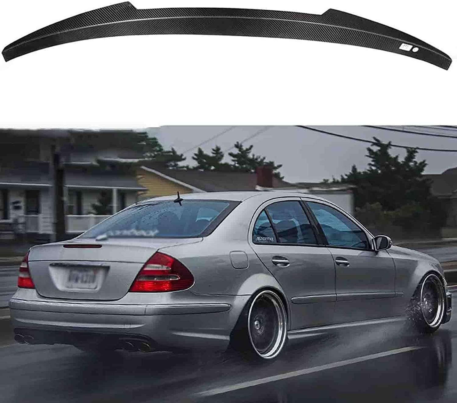 Auto Heckspoiler Spoiler für Benz W211 E Class E250 E350 E63 E55 Berlina 2004-2009, ABS Material Heckkofferraumlippe Heckspoilerflügel Kofferraum Spoiler Rear Trunk Wing Auto Heckspoiler Spoiler für Benz W211 E Class E250 E350 E63 E55 Berlina 2004-2009, ABS Material Heckkofferraumlippe Heckspoilerflügel Kofferraum Spoiler Rear Trunk Wing von WEIQQI