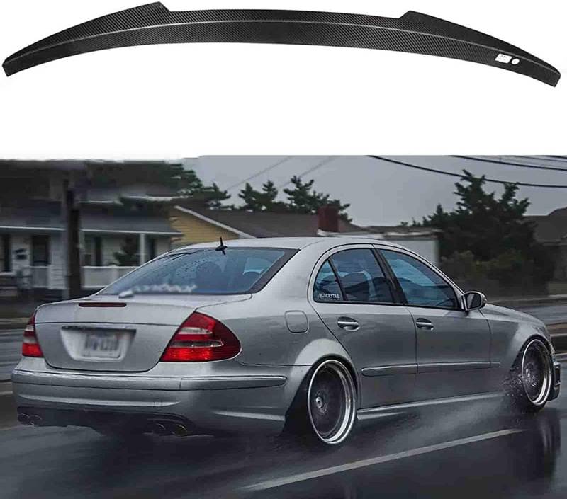 Auto Heckspoiler Spoiler für Benz W211 E Class E250 E350 E63 E55 Berlina 2004-2009, ABS Material Heckkofferraumlippe Heckspoilerflügel Kofferraum Spoiler Rear Trunk Wing von WEIQQI