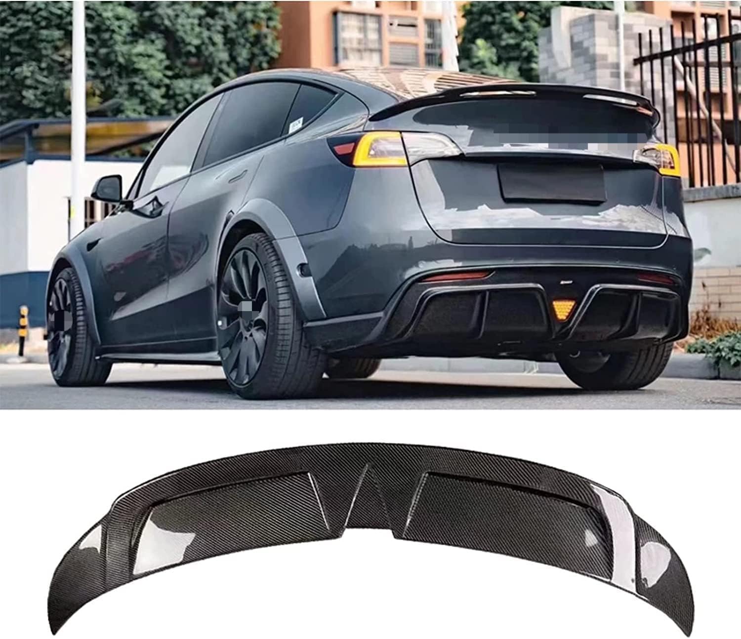 Auto Heckspoiler Spoiler für Tesla Model Y 2021 2022, ABS Material Heckkofferraumlippe Heckspoilerflügel Kofferraum Spoiler Rear Trunk Wing Auto Heckspoiler Spoiler für Tesla Model Y 2021 2022, ABS Material Heckkofferraumlippe Heckspoilerflügel Kofferraum Spoiler Rear Trunk Wing von WEIQQI