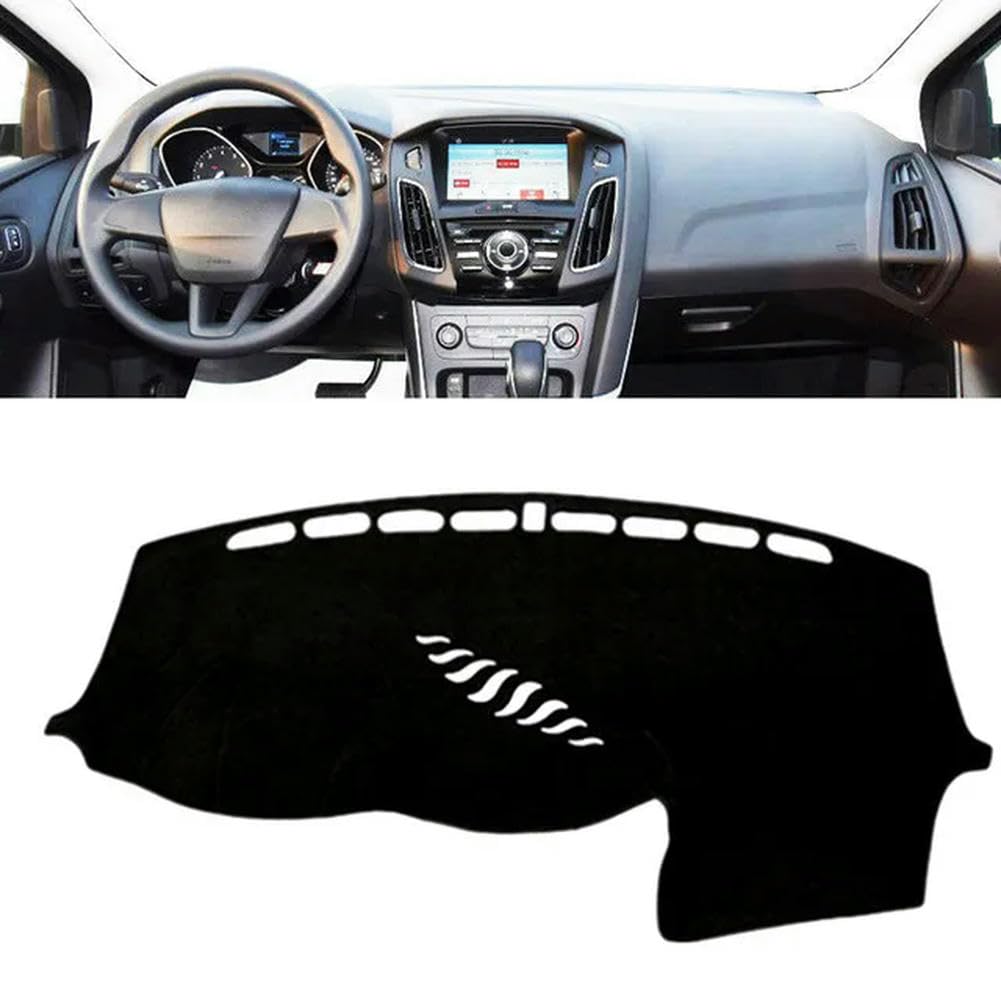 Auto-Armaturenbrett-Abdeckung, Armaturenbrett-Matte, für Ford Focus MK3 2012 2013 2014-2018, Armaturenbrett-Abdeckung, Rutschfester Teppich-Schutzschild Auto-Armaturenbrett-Abdeckung, Armaturenbrett-Matte, für Ford Focus MK3 2012 2013 2014-2018, Armaturenbrett-Abdeckung, Rutschfester Teppich-Schutzschild von WEISUANSZ