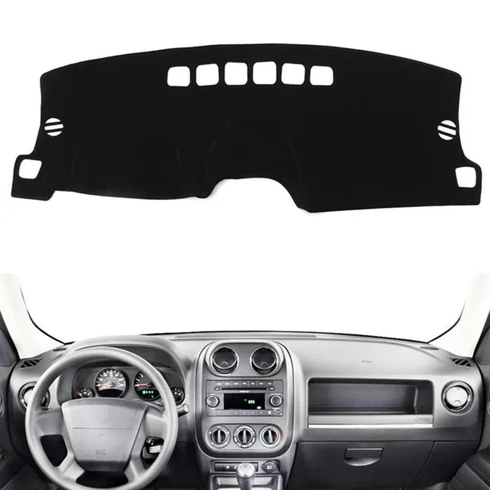 Auto-Armaturenbrett-Abdeckung, Armaturenbrett-Matte, für Jeep Patriot Compass 2011 2012 2013-2017, Armaturenbrett-Abdeckung, Rutschfester Teppich-Schutzschild Auto-Armaturenbrett-Abdeckung, Armaturenbrett-Matte, für Jeep Patriot Compass 2011 2012 2013-2017, Armaturenbrett-Abdeckung, Rutschfester Teppich-Schutzschild von WEISUANSZ