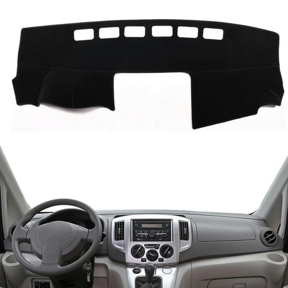 WEISUANSZ Auto-Armaturenbrett-Abdeckung, Armaturenbrett-Matte, für Nissan NV200 Vanette Evalia 2010-2016 für City Express, Rutschfester Teppich-Schutzschild aus Polyester, Schwarz WEISUANSZ Auto-Armaturenbrett-Abdeckung, Armaturenbrett-Matte, für Nissan NV200 Vanette Evalia 2010-2016 für City Express, Rutschfester Teppich-Schutzschild aus Polyester, Schwarz von WEISUANSZ