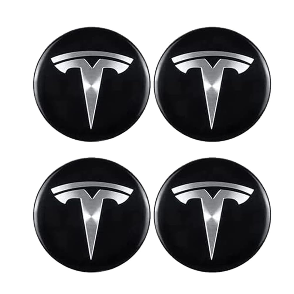 4 Stück Auto Nabendeckel für Tesla Model Y 60 mm, Radnabenkappen Nabenabdeckungen Nabenkappe Auto Zentralnabenabdeckung Nabenabdeckung Felgendeckel von WEITOL