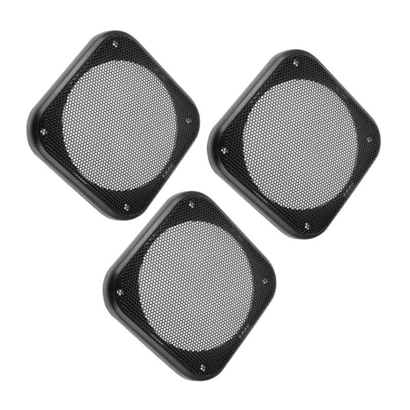 WEKADRIN 3 Stück Quadrathornnetzabdeckung Lautsprecher-Netzabdeckung Lautsprechergitterschutz Sprecher Grill Mesh Lautsprecherabdeckungen Eisen Black von WEKADRIN