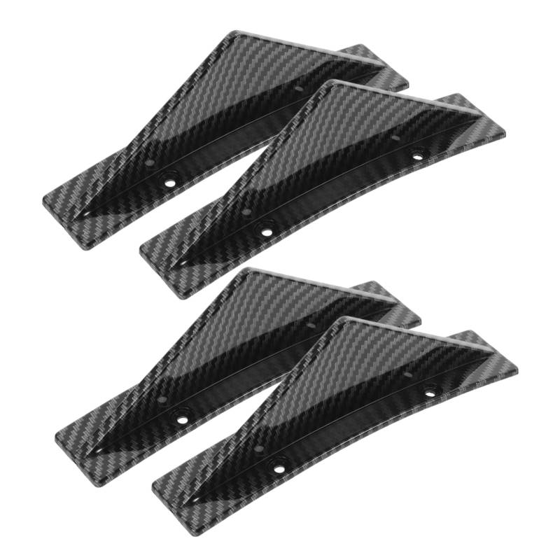 WEKADRIN 4 Stück Heckspoiler Haifischflosse fürs Auto Heckdiffusor Stoßfänger-Diffusor universal Spoiler Sport v Autospoiler für Autos Hecklippendiffusor Abs Black von WEKADRIN