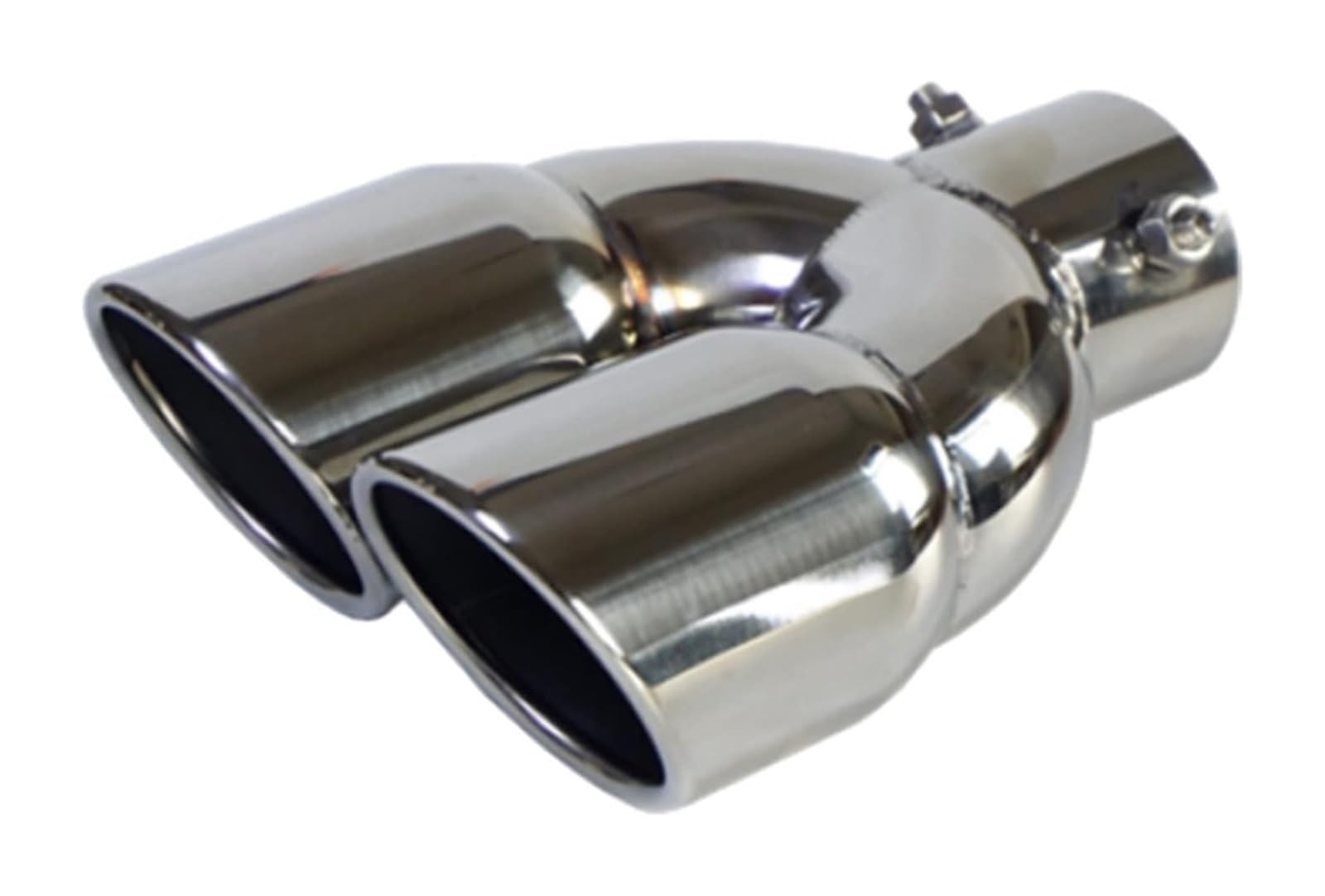 Auto Endrohre Auspuff-Endrohr Universal 63 Mm Auto-Einlass Doppelläufig Hintere Auspuffspitze Endrohr Schalldämpfer Auslass Auto-Auspuffspitzen(Silver Z) von WEKPOPMEVL