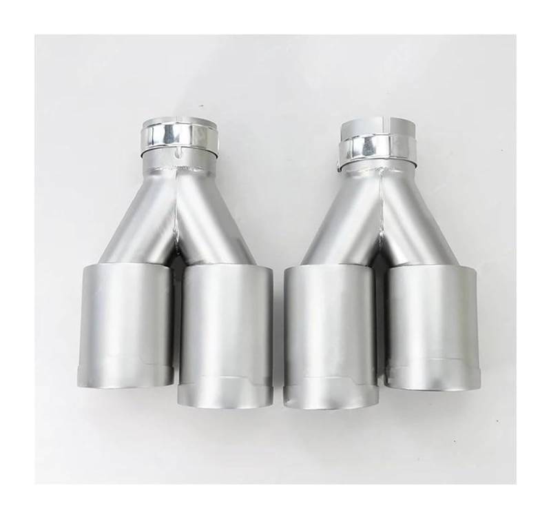 Auto Endrohre Auto Auspuff Endrohr Spitze Auspuff Tipps Matt Edelstahl Dual Rohre Universal Auspuff System Düsen Für Schalldämpfer(Left in63-out89mm) von WEKPOPMEVL