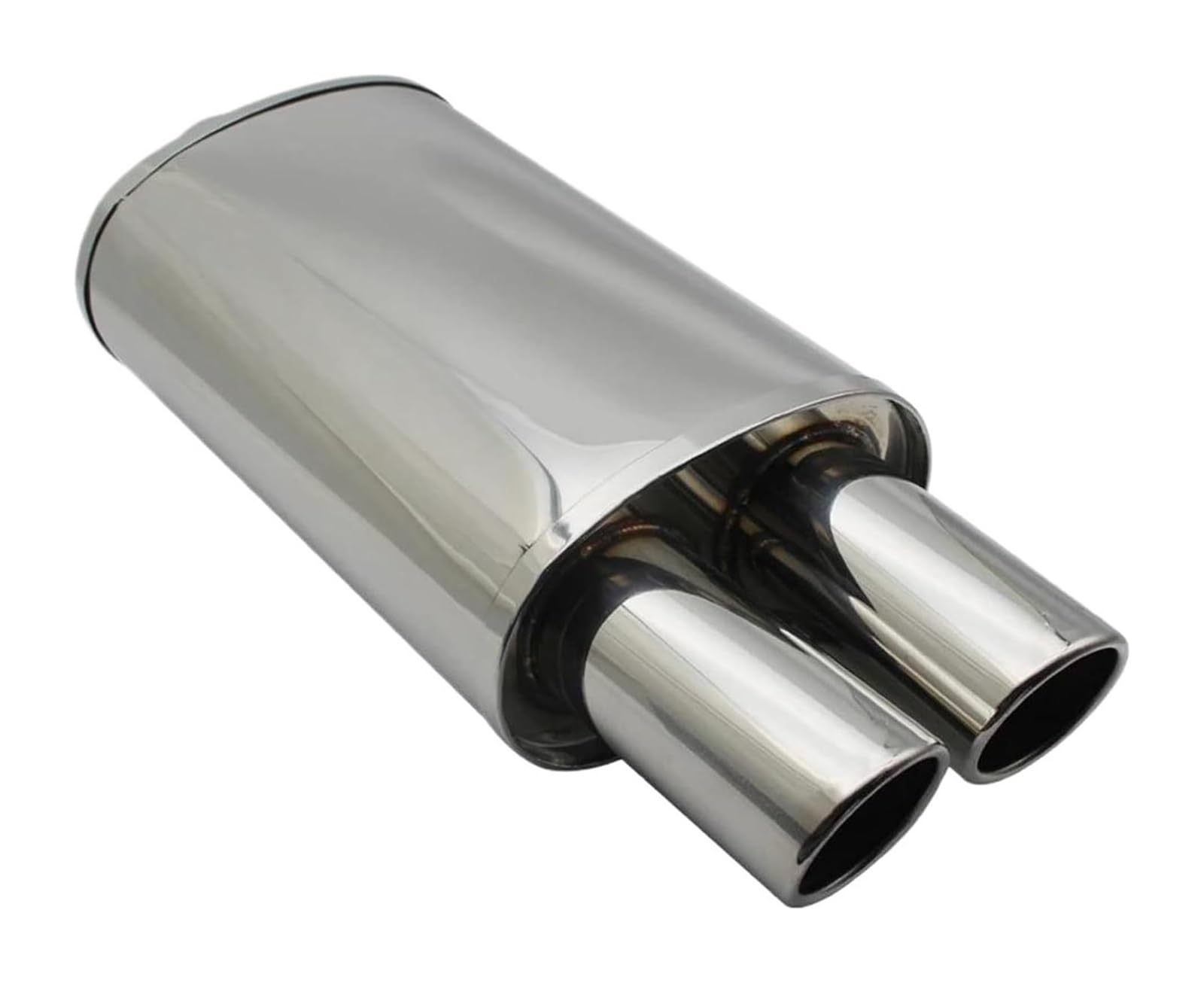 Auto Endrohre Auto Auspuff Endrohr Spitze Auto Abgasanlagen Schalldämpfer M Trommel Universal Burned Schalldämpfer Doppel Export 63 MM 76 MM(Straight Silver 76mm) von WEKPOPMEVL