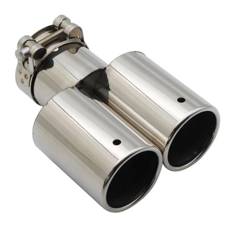 Auto Endrohre Auto Auspuff Endrohr Spitze Auto Styling Schalldämpfer Auspuff Schwanz Kehle Flache Universal Gerade Multi-größe Dual Outlet Schalldämpfer von WEKPOPMEVL