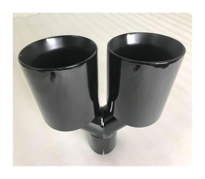 Auto Endrohre Auto Auspuff Endrohr Spitze Edelstahl Skew Doppel Universal Auto Modifikation Automobil Auspuffrohr Schalldämpfer von WEKPOPMEVL