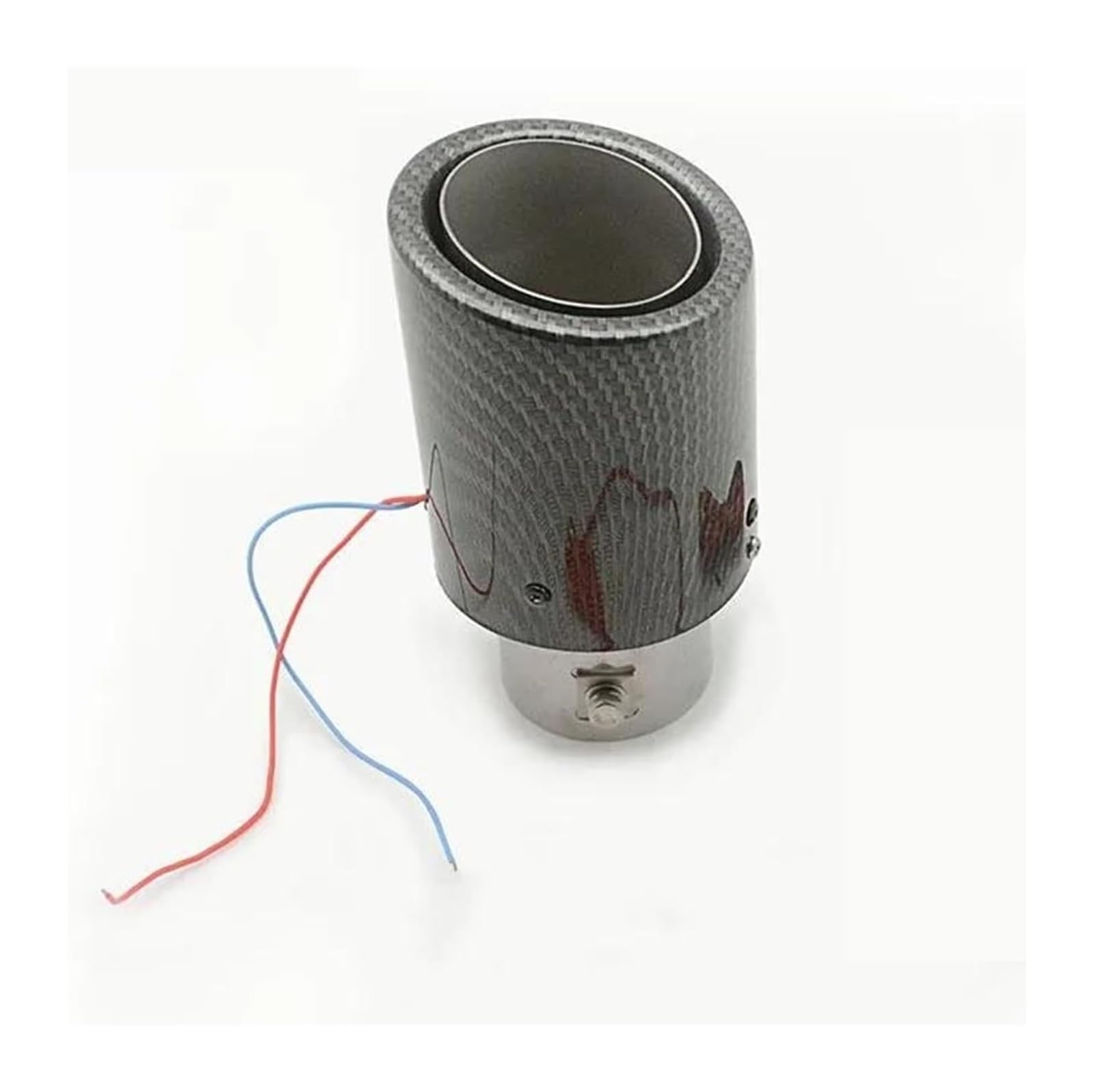 Auto Endrohre Auto Auspuff Endrohr Spitze Fahrzeug Umrüstung Universal Lampe Schwanz Kehle Automobil Abgasschalldämpfer Auspuffrohr(Red-1) von WEKPOPMEVL