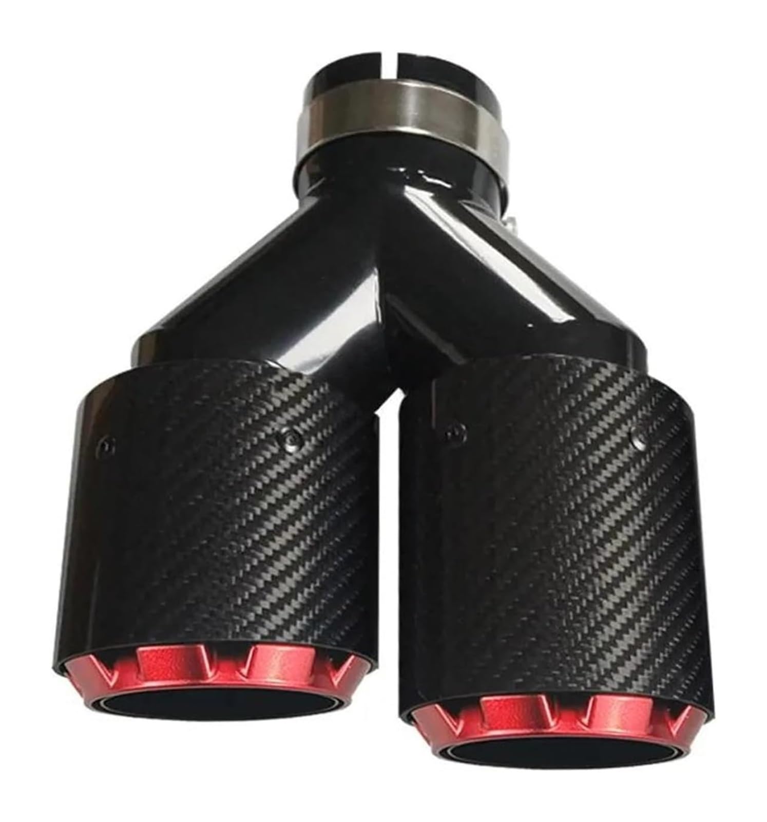 Auto Endrohre Auto Auspuff Endrohr Spitze Gerade Auto Schalldämpfer Spitze Y Form Doppel Ausgang Universal Auspuff Schalldämpfer Multi-größe(In 57mm Out 89mm) von WEKPOPMEVL