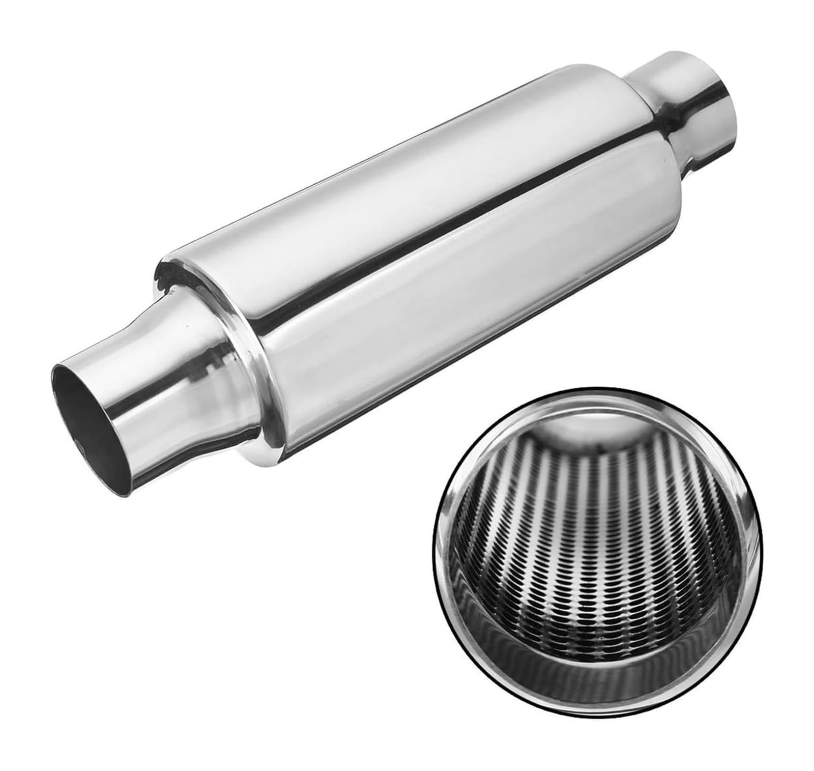 Auto Endrohre Auto Auspuff Endrohr Spitze Universal 2 "2,25" 2,5 "3" Schalldämpfer Edelstahl Auto-styling Turbine Abgas Resonator(Size 1) von WEKPOPMEVL
