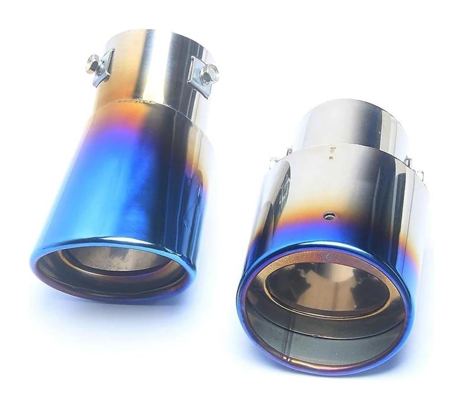 Auto Endrohre Auto Auspuff Endrohr Spitze Universal Modifizierte Auto Auspuff Schalldämpfer Rohr Trim Auspuff Hinten Schwanz Schalldämpfer Spitze(1 X Curved Pipe) von WEKPOPMEVL