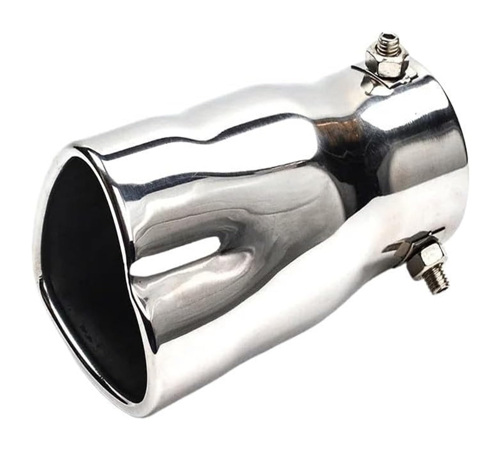 Auto Endrohre Auto-Auspuff-Endrohr-Spitze Universelle Herzförmige Auto-Auspuff-Schalldämpfer-Spitze Auspuff-Endschalldämpfer-Rohr 2,5-Zoll-Einlass(Single Straight A) von WEKPOPMEVL