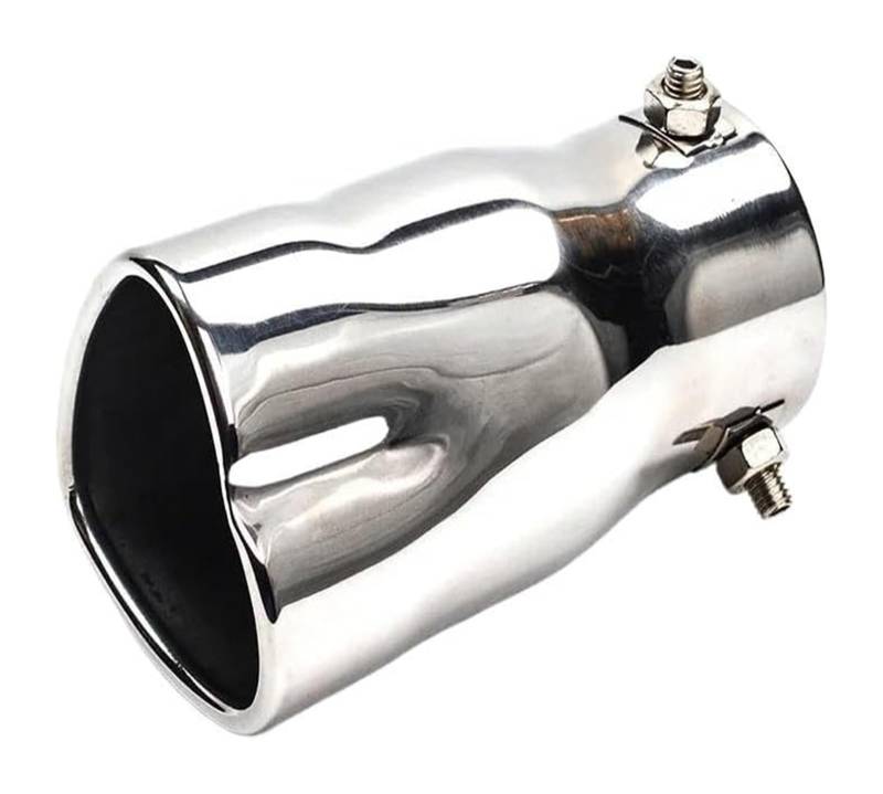 Auto Endrohre Auto-Auspuff-Endrohr-Spitze Universelle Herzförmige Auto-Auspuff-Schalldämpfer-Spitze Auspuff-Endschalldämpfer-Rohr 2,5-Zoll-Einlass(Single Straight A) von WEKPOPMEVL