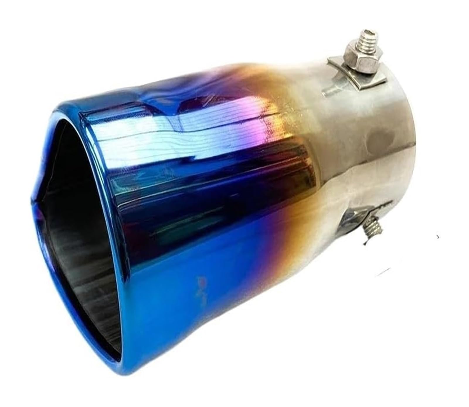 Auto Endrohre Auto-Auspuff-Endrohr-Spitze Universelle Herzförmige Auto-Auspuff-Schalldämpfer-Spitze Auspuff-Endschalldämpfer-Rohr 2,5-Zoll-Einlass(Single Straight B) von WEKPOPMEVL