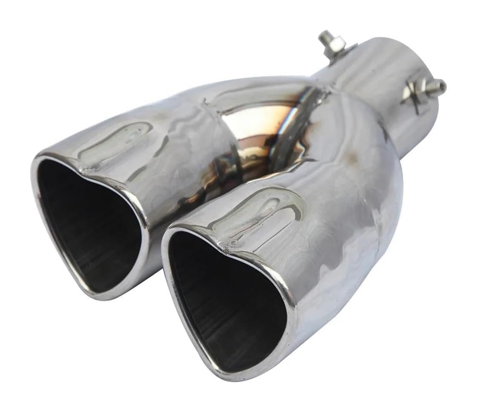 Auto Endrohre Auto-Auspuff-Endrohr-Spitze Universelle Herzförmige Auto-Auspuff-Schalldämpfer-Spitze Auspuff-Endschalldämpfer-Rohr 2,5-Zoll-Einlass(Straight A) von WEKPOPMEVL