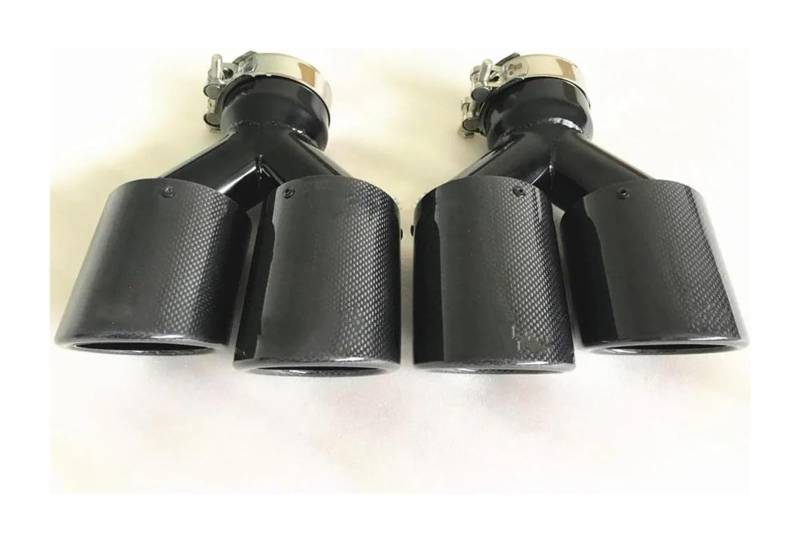 Auto Endrohre Auto-Auspuffrohr-Endrohrspitze 1 Stück Auto-Modifikation Universell Doppelt Glänzend Automobil-Auspuffrohr Schalldämpfer Auspuff Universal von WEKPOPMEVL