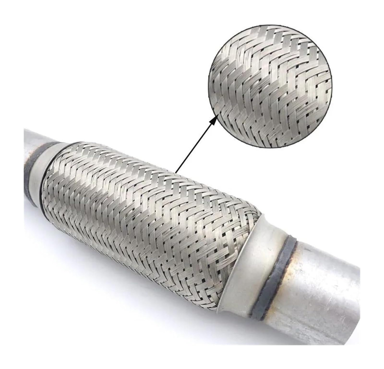 Auto Endrohre Auto-Auspuffrohr-Endrohrspitze 57 Mm/45 Mm Flexibles Gelenkrohr Für Autoauspuff Weiche Verbindung Des Geschweißten Rohrschalldämpfers Für Automobile(48mmx280mmx185mm) von WEKPOPMEVL