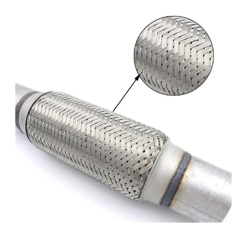 Auto Endrohre Auto-Auspuffrohr-Endrohrspitze 57 Mm/45 Mm Flexibles Gelenkrohr Für Autoauspuff Weiche Verbindung Des Geschweißten Rohrschalldämpfers Für Automobile(48mmx280mmx185mm) von WEKPOPMEVL